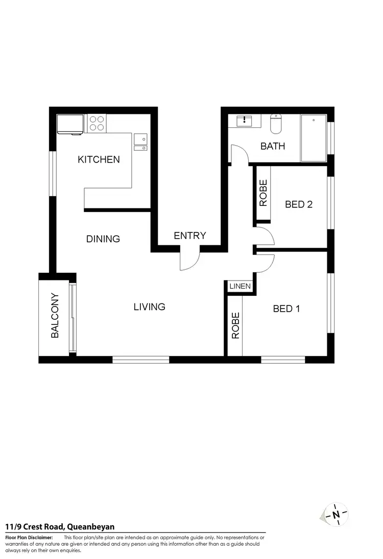 Floorplan of Homely unit listing, 11/9 Crest Road, Crestwood NSW 2620
