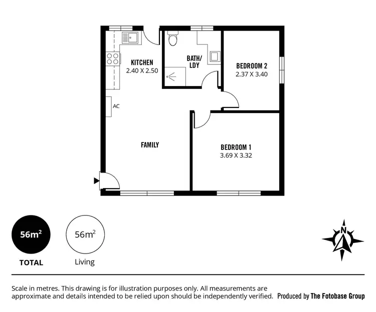 Floorplan of Homely unit listing, 1/67 Milner Road, Richmond SA 5033