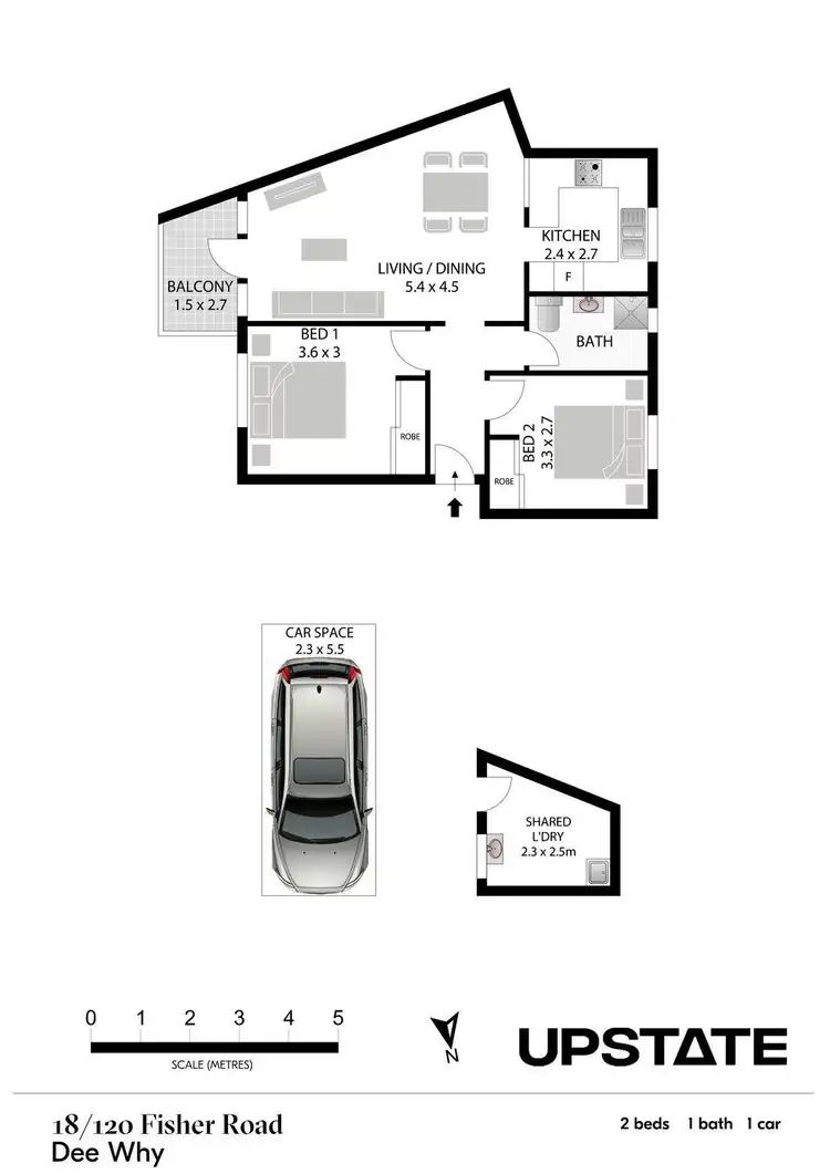 Floorplan of Homely unit listing, 18/120 Fisher Road, Dee Why NSW 2099