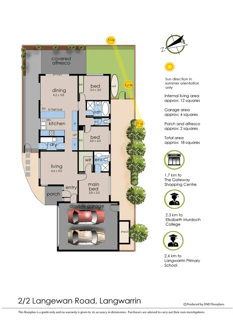 Floorplan of Homely unit listing, 2/2 Langewan Road, Langwarrin VIC 3910