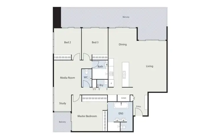 Floorplan of Homely unit listing, 339/34 Eyre Street, Kingston ACT 2604