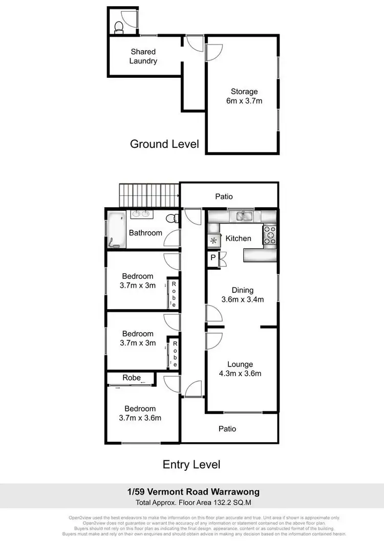 Floorplan of Homely unit listing, 1/59 Vermont Road, Warrawong NSW 2502
