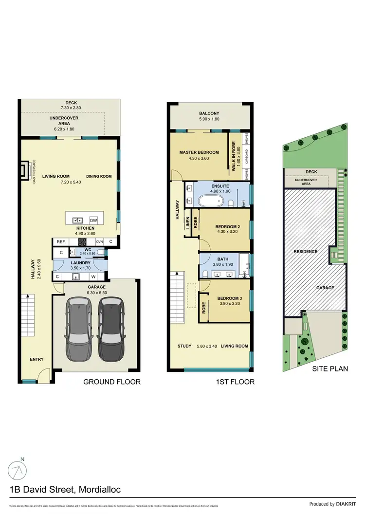 Floorplan of Homely townhouse listing, 1B David Street, Mordialloc VIC 3195