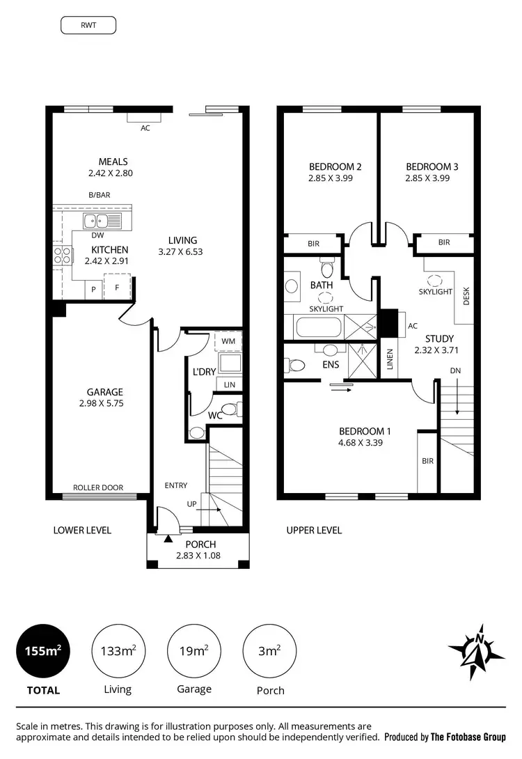 Floorplan of Homely townhouse listing, 13/19 Hereford Lane, Woodcroft SA 5162