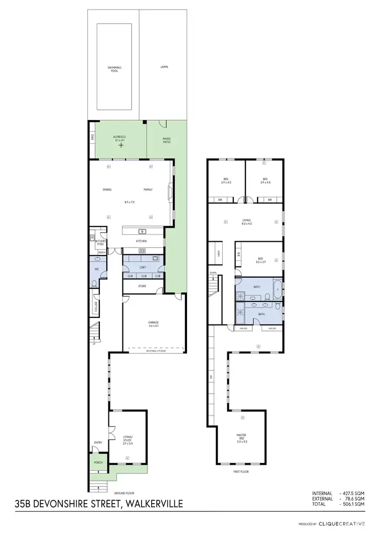 Floorplan of Homely house listing, 35B Devonshire Street, Walkerville SA 5081