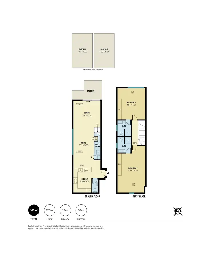 Floorplan of Homely townhouse listing, 1/54 Henry Street, Stepney SA 5069