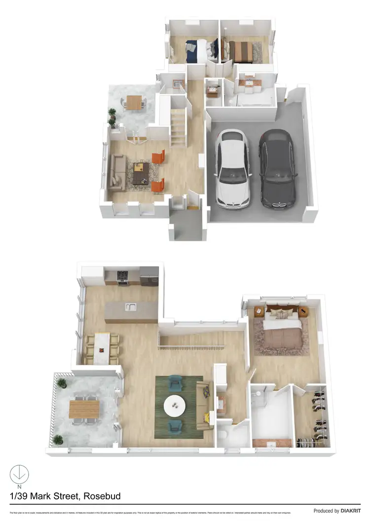 Floorplan of Homely townhouse listing, 1/39 Mark Street, Rosebud VIC 3939
