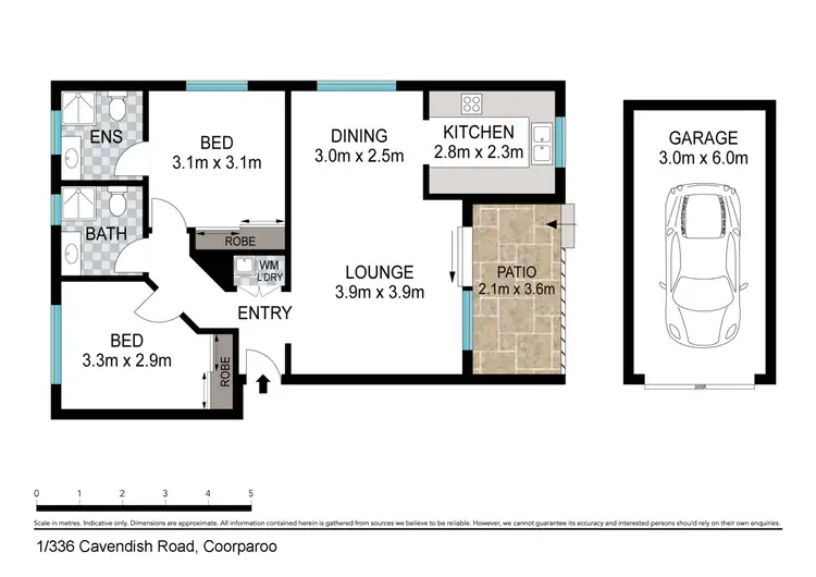 Floorplan of Homely unit listing, 1/336 Cavendish Road, Coorparoo QLD 4151