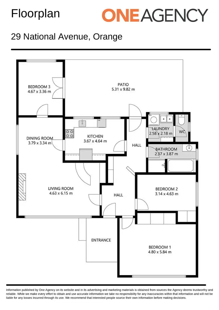 Floorplan of Homely house listing, 29 National Avenue, Orange NSW 2800