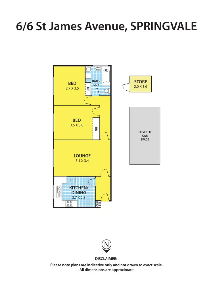Floorplan of Homely apartment listing, 6/6 St James Avenue, Springvale VIC 3171