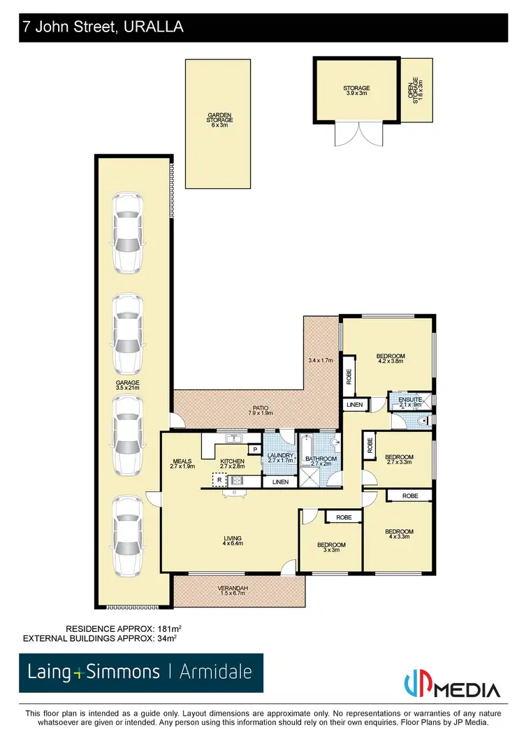 Floorplan of Homely house listing, 7 John Street, Uralla NSW 2358