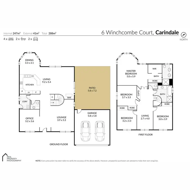 Floorplan of Homely house listing, 6 Winchcombe Court, Carindale QLD 4152