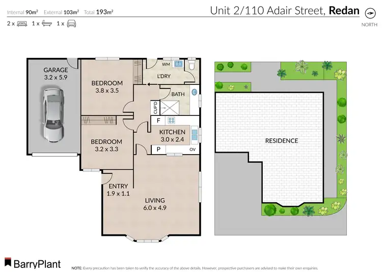 Floorplan of Homely unit listing, 3/110 Adair Street, Redan VIC 3350