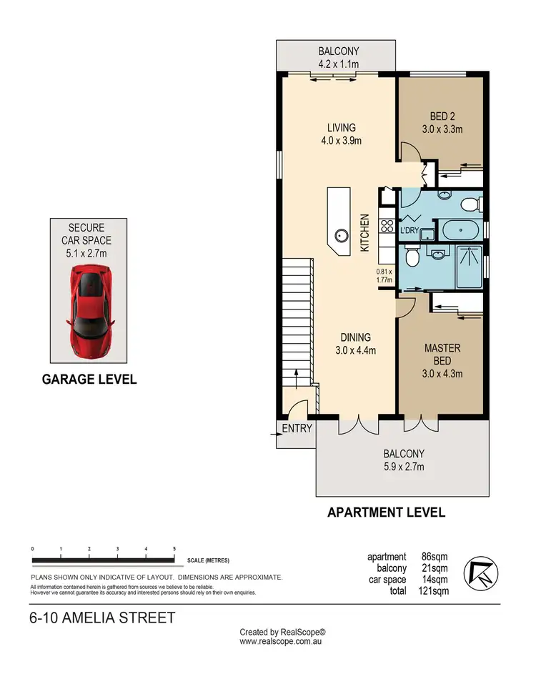 Floorplan of Homely unit listing, 6/10 Amelia Street, Coorparoo QLD 4151