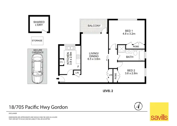Floorplan of Homely apartment listing, 18/705 Pacific Highway, Gordon NSW 2072