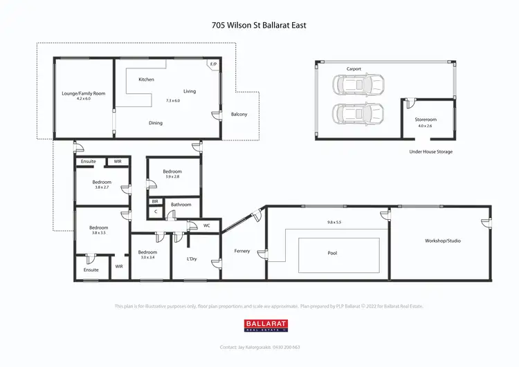 Floorplan of Homely house listing, 705 Wilson Street, Ballarat East VIC 3350