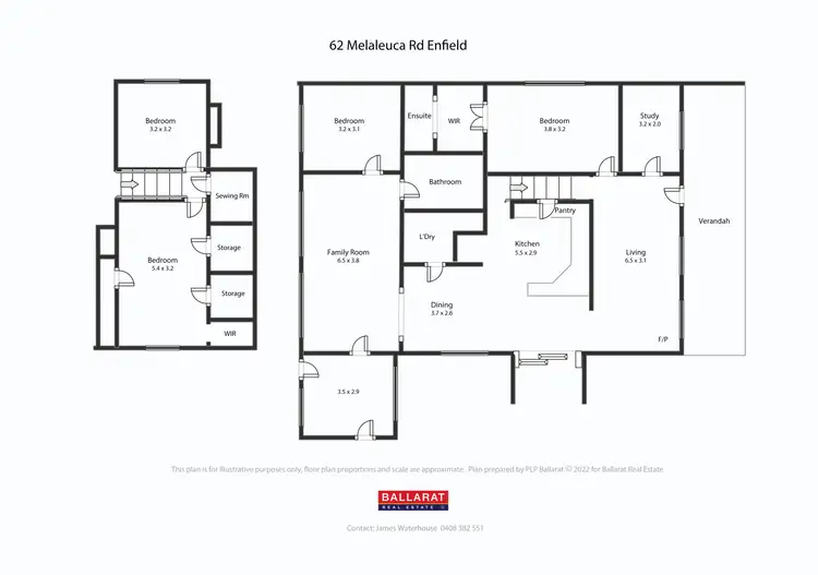 Floorplan of Homely house listing, 62 Melaleuca Road, Enfield VIC 3352