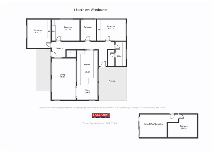 Floorplan of Homely house listing, 1 Beech Avenue, Wendouree VIC 3355