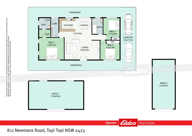 Floorplan of Homely rural property listing, 811 Newmans Road, Topi Topi NSW 2423