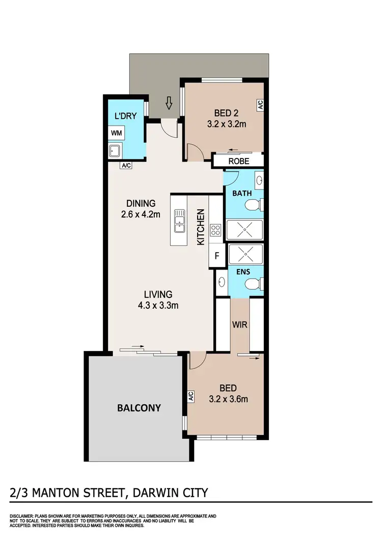 Floorplan of Homely apartment listing, 2/3 Manton Street, Darwin City NT 800