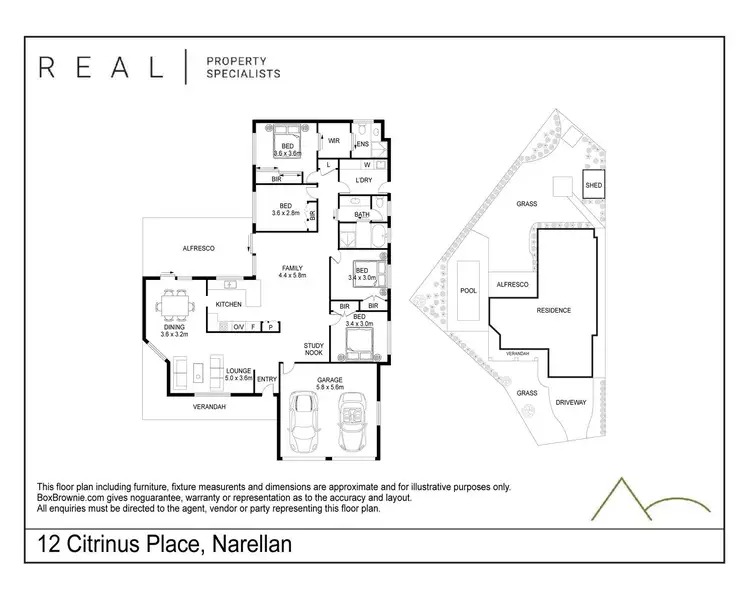 Floorplan of Homely house listing, 12 Citrinus Place, Narellan Vale NSW 2567