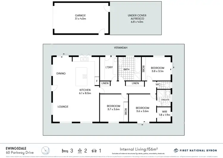 Floorplan of Homely house listing, 60 Parkway Drive, Ewingsdale NSW 2481