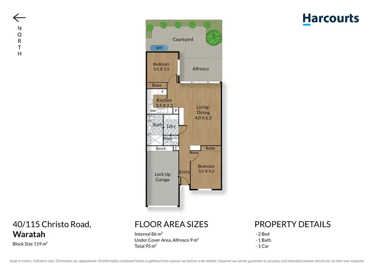 Floorplan of Homely villa listing, 40/115 Christo Road, Waratah NSW 2298