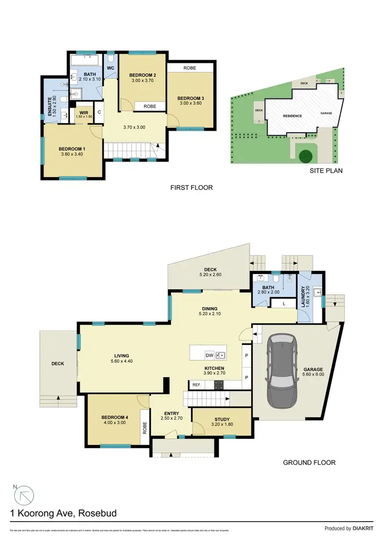 Floorplan of Homely house listing, 1 Koorong Avenue, Rosebud VIC 3939