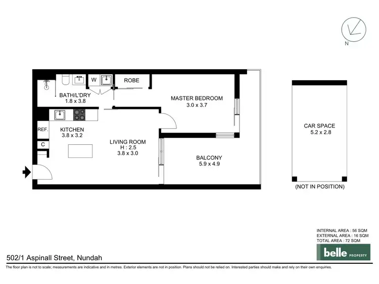 Floorplan of Homely apartment listing, 502/1 Aspinall Street, Nundah QLD 4012