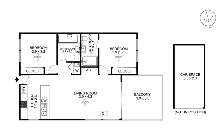 Floorplan of Homely apartment listing, 23/8 Windsor Street, Nundah QLD 4012