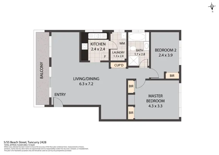 Floorplan of Homely unit listing, 5/55 Beach Street, Tuncurry NSW 2428