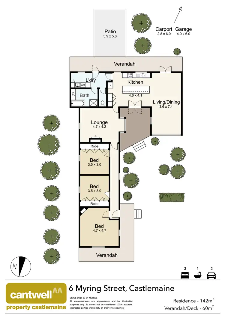 Floorplan of Homely house listing, 6 Myring Street, Castlemaine VIC 3450