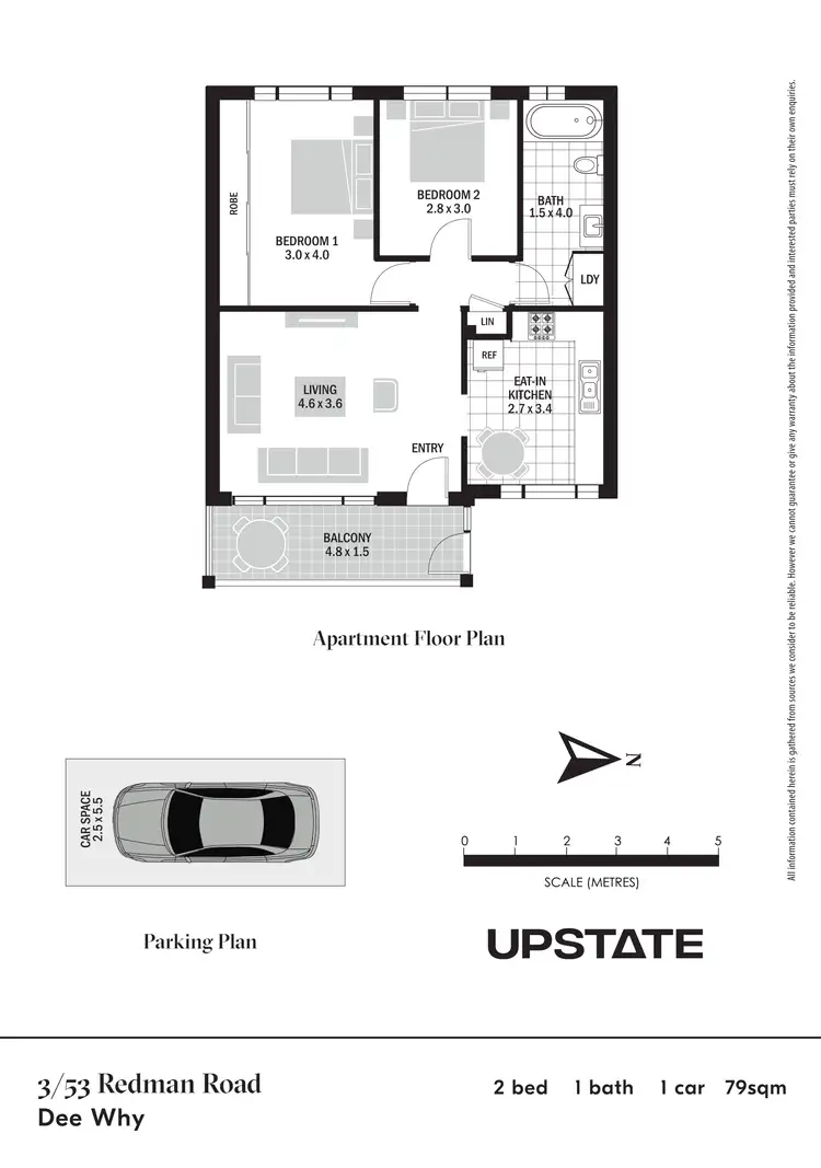 Floorplan of Homely unit listing, 3/53 Redman Road, Dee Why NSW 2099