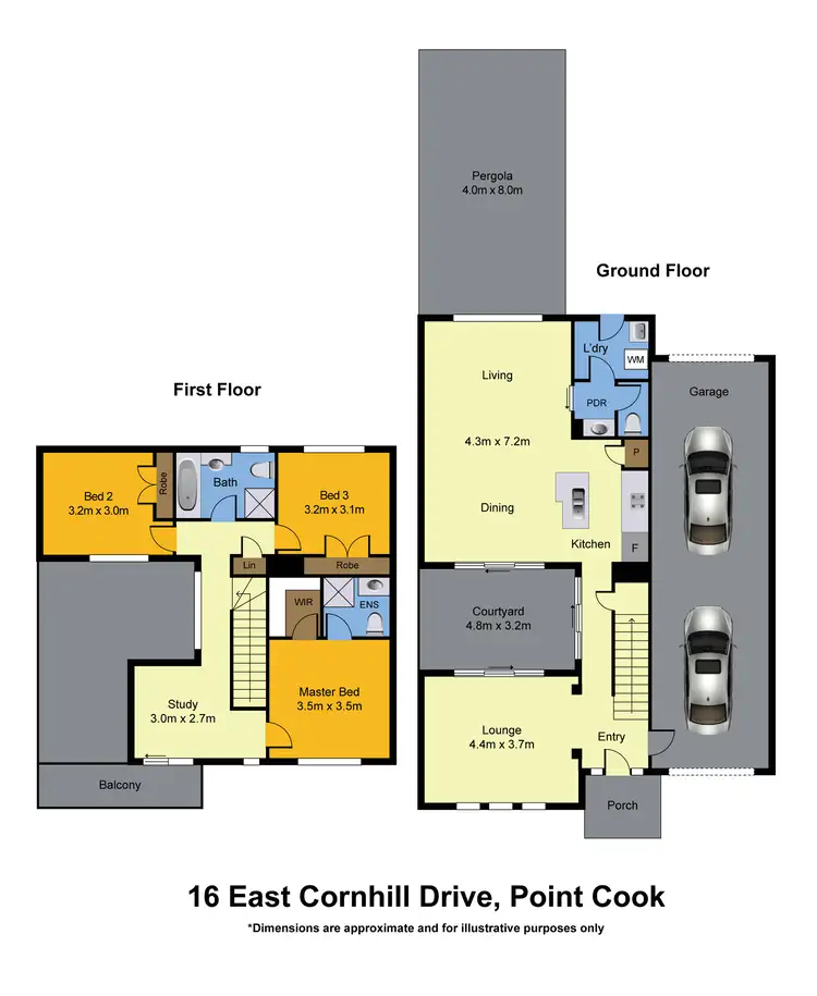 Floorplan of Homely house listing, 16 East Cornhill Drive, Point Cook VIC 3030
