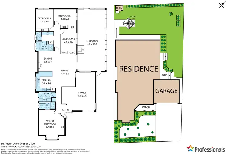 Floorplan of Homely house listing, 96 Sieben Drive, Orange NSW 2800