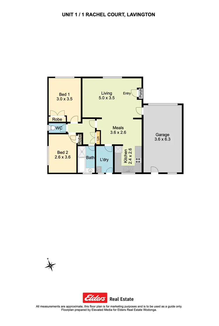 Floorplan of Homely unit listing, 1 & 2/1 Rachel Court, Lavington NSW 2641