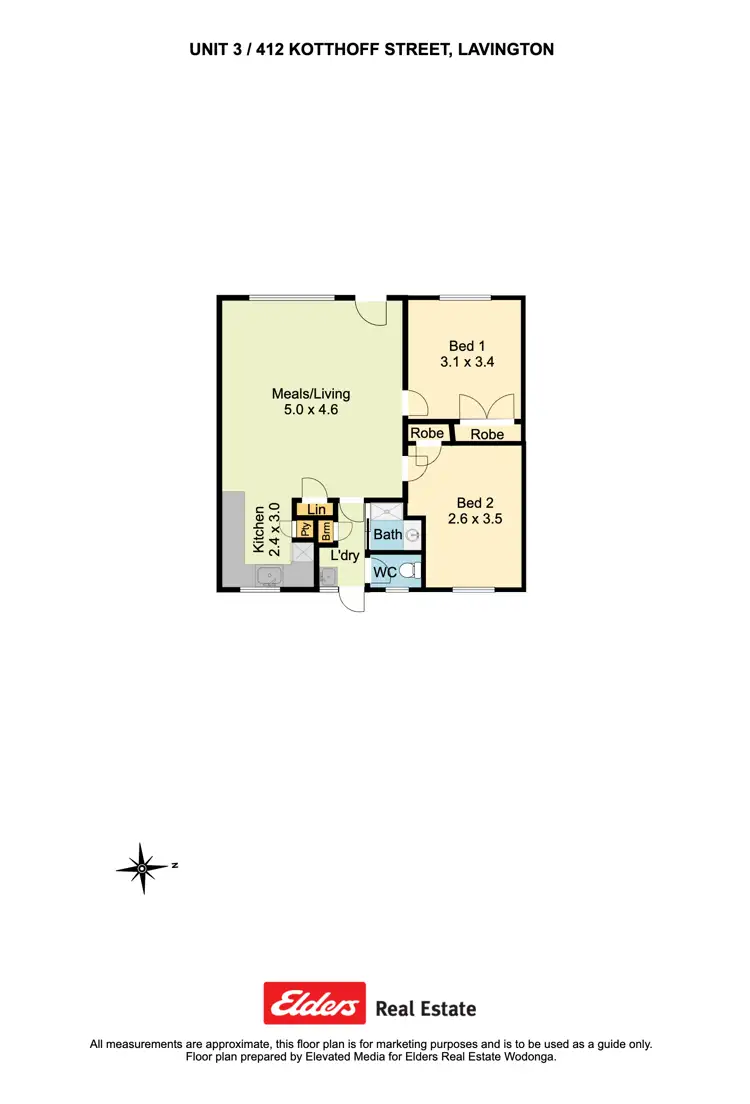 Floorplan of Homely townhouse listing, 3/412 Kotthoff Street, Lavington NSW 2641