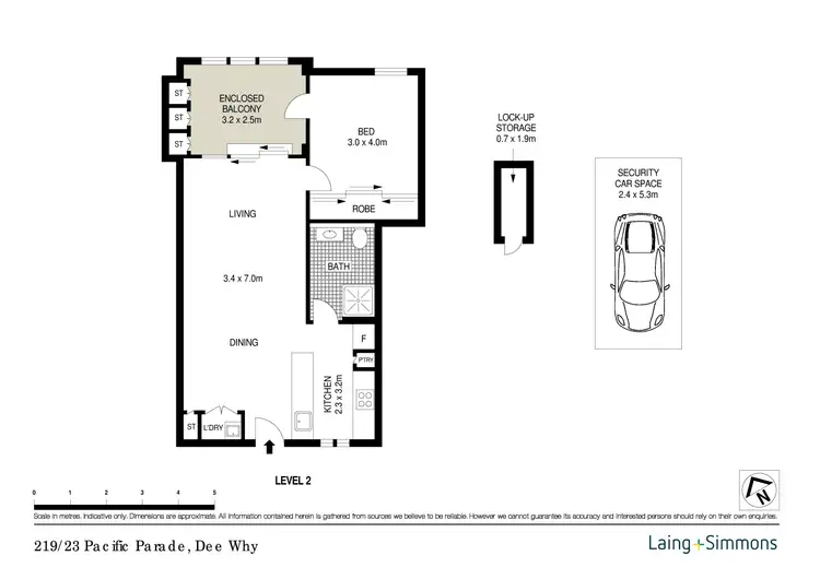 Floorplan of Homely apartment listing, 219/23 Pacific Parade, Dee Why NSW 2099