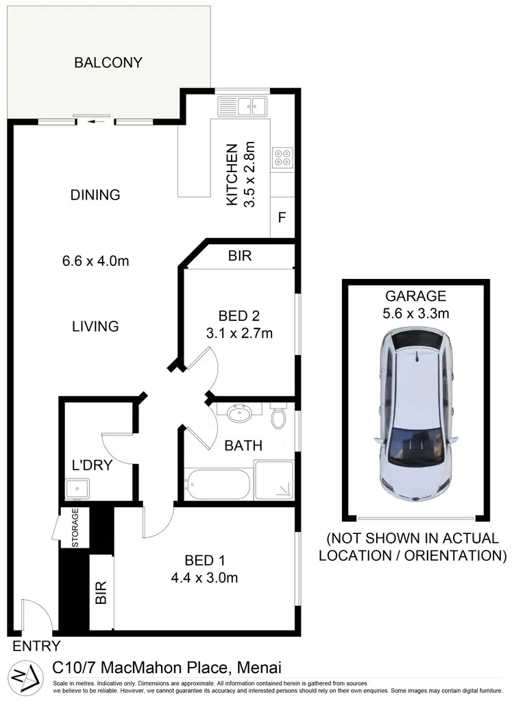 Floorplan of Homely unit listing, C10/7 Macmahon Place, Menai NSW 2234