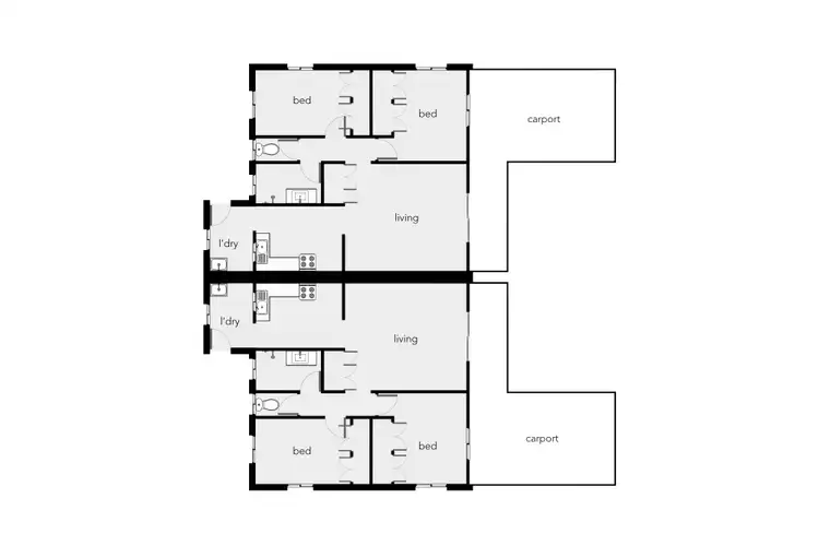 Floorplan of Homely semi-detached listing, 10 Stirling Street, Whitfield QLD 4870
