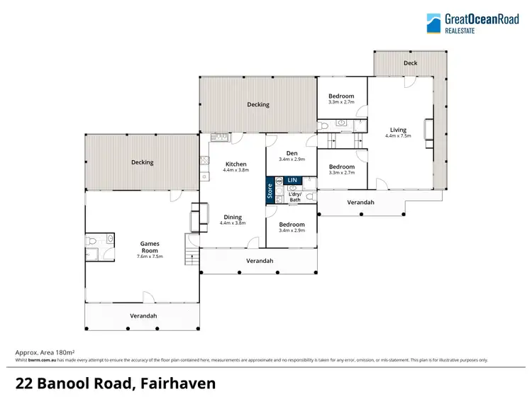 Floorplan of Homely house listing, 22-24 Banool Road, Fairhaven VIC 3231