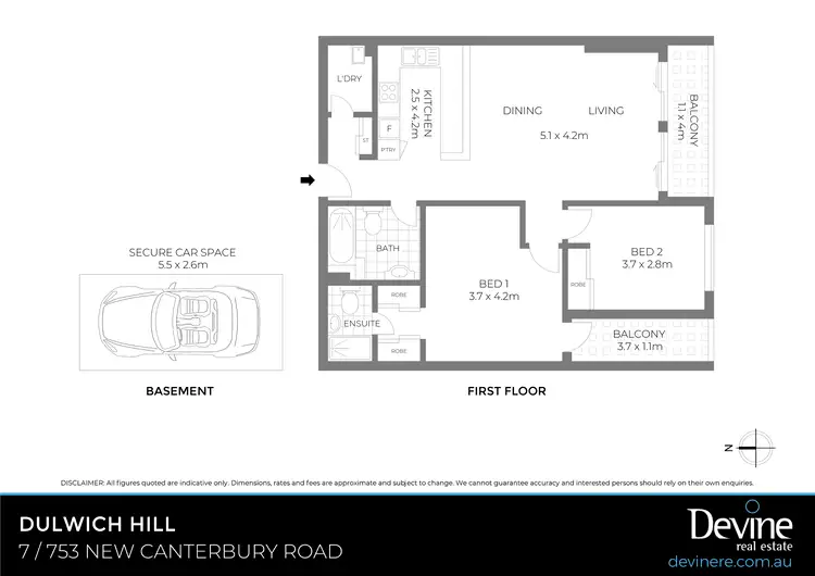 Floorplan of Homely apartment listing, 7/753 New Canterbury Road, Dulwich Hill NSW 2203