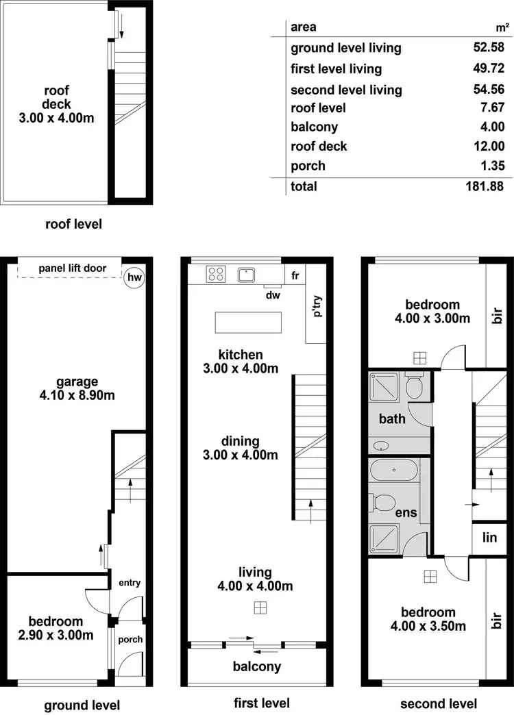 Floorplan of Homely townhouse listing, 125 Ifould Street, Adelaide SA 5000