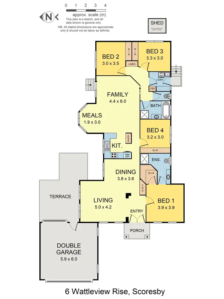 Floorplan of Homely house listing, 6 Wattleview Rise, Scoresby VIC 3179