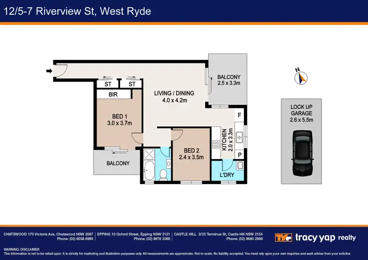 Floorplan of Homely apartment listing, 12/7 Riverview Street, West Ryde NSW 2114