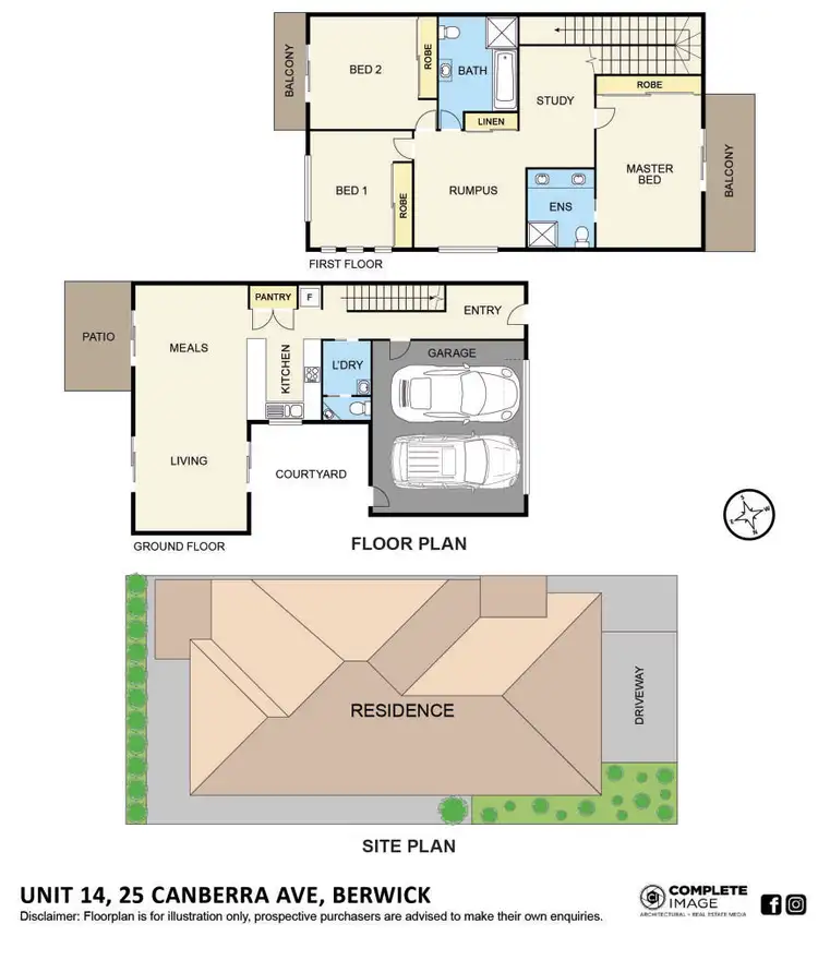 Floorplan of Homely townhouse listing, 14/25 Canberra Avenue, Berwick VIC 3806