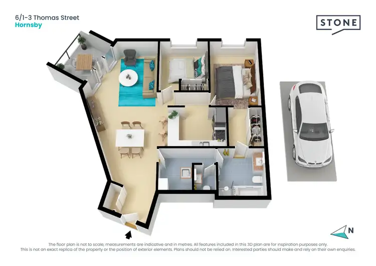 Floorplan of Homely apartment listing, 6/1-3 Thomas Street, Hornsby NSW 2077