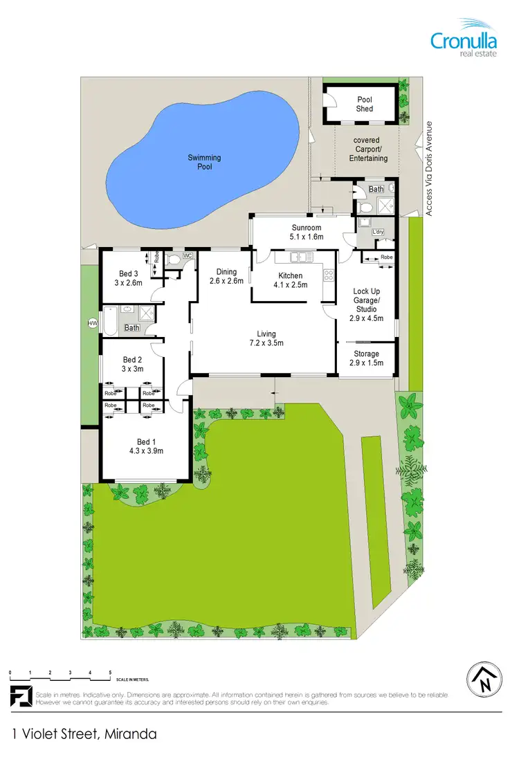 Floorplan of Homely house listing, 1 Violet Street, Miranda NSW 2228