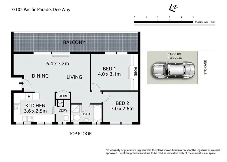 Floorplan of Homely apartment listing, 7/102 Pacific Parade, Dee Why NSW 2099