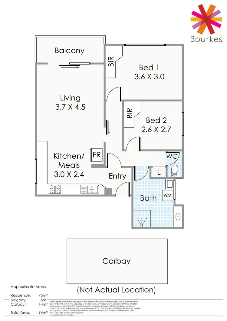 Floorplan of Homely unit listing, 14/240 Mill Point Road, South Perth WA 6151